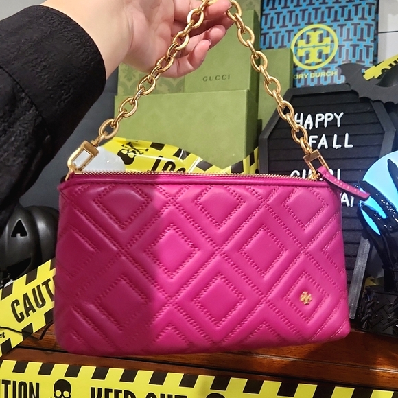 Tory Sport Handbags - AUTHENTIC TORY BURCH QUILTED HOT PINK BAG